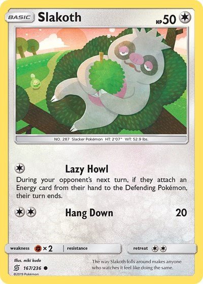 Slakoth (167) (SM - Unified Minds) Near Mint - Nick Nack's Full Frontal Attack