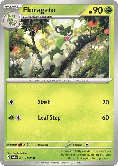 Floragato (Scarlet and Violet: Base Set) Near Mint - Nick Nack's Full Frontal Attack
