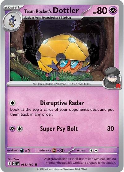 Team Rocket's Dottler (SV10: Destined Rivals) Near Mint - Nick Nack's Full Frontal Attack