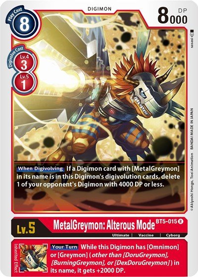 MetalGreymon: Alterous Mode (Battle of Omni) Near Mint - Nick Nack's Full Frontal Attack
