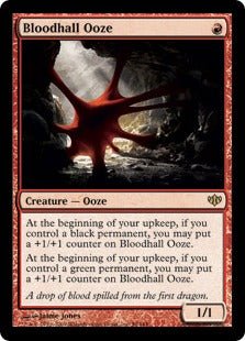 Bloodhall Ooze (Conflux) Light Play Foil - Nick Nack's Full Frontal Attack