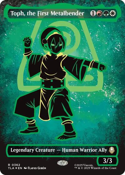Toph, the First Metalbender (Borderless) (Neon Ink Foil) (Avatar: The Last Airbender) Near Mint Foil