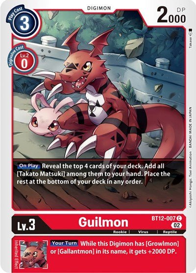 Guilmon (Across Time) Near Mint - Nick Nack's Full Frontal Attack