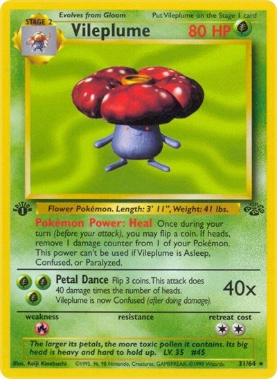 Vileplume (31) (Jungle) Near Mint Unlimited - Nick Nack's Full Frontal Attack