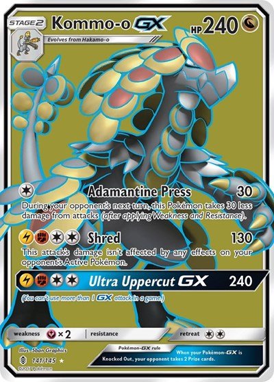 Kommo-o GX (Full Art) (SM - Guardians Rising) Near Mint Holofoil - Nick Nack's Full Frontal Attack