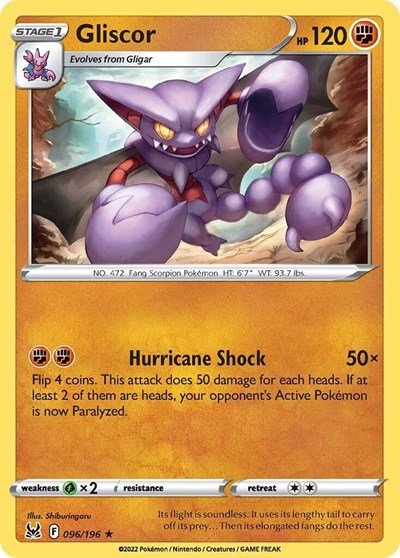 Gliscor (SWSH11: Lost Origin) Near Mint - Nick Nack's Full Frontal Attack