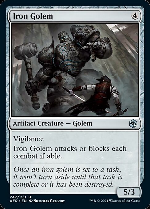 Iron Golem (Adventures in the Forgotten Realms) Near Mint - Nick Nack's Full Frontal Attack