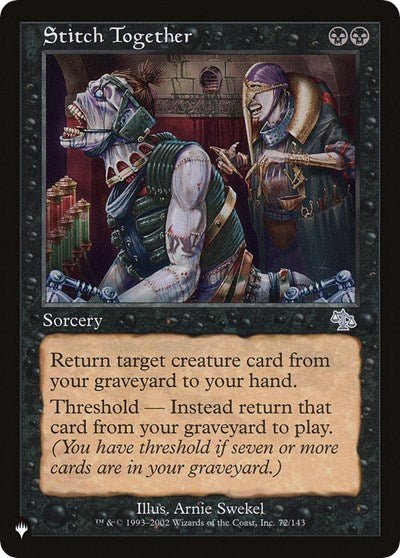 Stitch Together (The List) Near Mint - Nick Nack's Full Frontal Attack