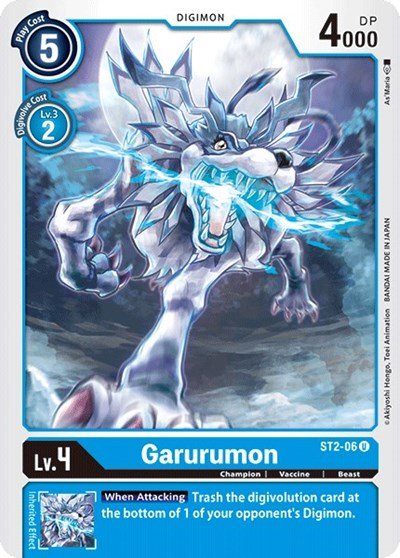 Garurumon (Starter Deck 02: Cocytus Blue) Near Mint - Nick Nack's Full Frontal Attack