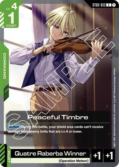 Peaceful Timbre (Starter Deck 02: Wings of Advance) Near Mint - Nick Nack's Full Frontal Attack