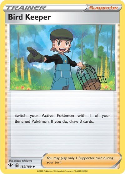 Bird Keeper (SWSH03: Darkness Ablaze) Medium Play - Nick Nack's Full Frontal Attack