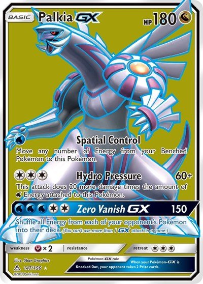 Palkia GX (Full Art) (SM - Ultra Prism) Near Mint Holofoil - Nick Nack's Full Frontal Attack