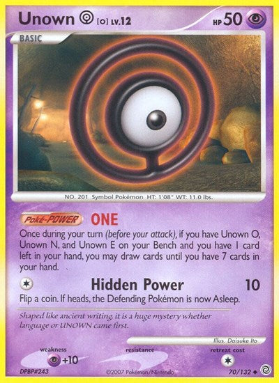 Unown (O) (Secret Wonders) Damaged / Poor
