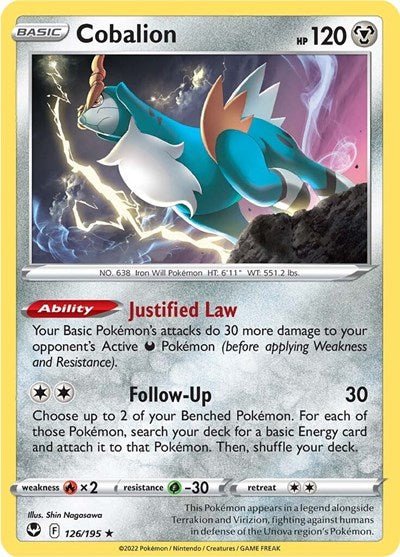 Cobalion (SWSH12: Silver Tempest) Near Mint - Nick Nack's Full Frontal Attack