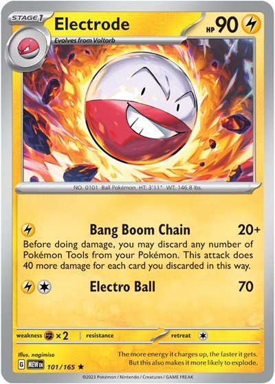 Electrode (Scarlet and Violet: 151) Near Mint Holofoil - Nick Nack's Full Frontal Attack