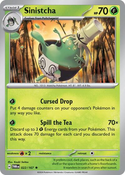 Sinistcha (SV06: Twilight Masquerade) Near Mint Reverse Holofoil