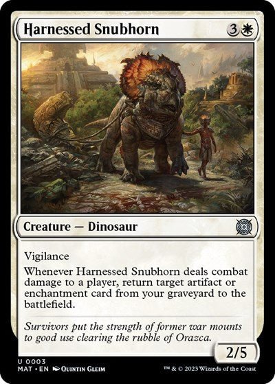 Harnessed Snubhorn (March of the Machine: The Aftermath) Near Mint Foil - Nick Nack's Full Frontal Attack