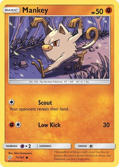 Mankey (SM - Team Up) Near Mint - Nick Nack's Full Frontal Attack