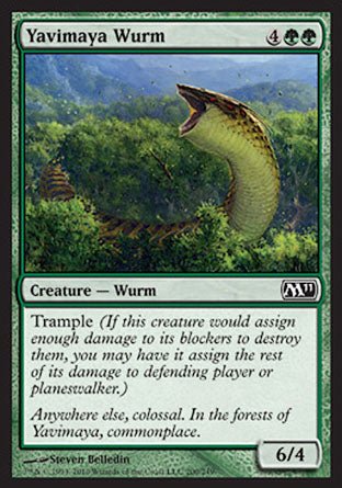 Yavimaya Wurm (Magic 2011 Core Set) Near Mint - Nick Nack's Full Frontal Attack