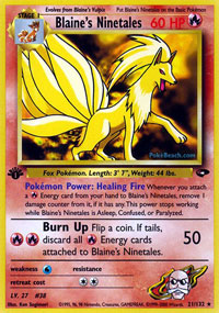Blaine's Ninetales (Gym Challenge) Light Play 1st Edition