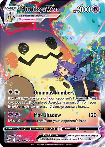 Mimikyu VMAX (SWSH09: Brilliant Stars Trainer Gallery) Light Play Holofoil