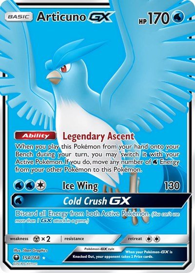 Articuno GX (Full Art) (SM - Celestial Storm) Near Mint Holofoil - Nick Nack's Full Frontal Attack