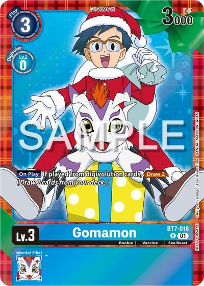 Gomamon (Winter Holiday Event 2024) (The Next Adventure) Near Mint Foil - Nick Nack's Full Frontal Attack