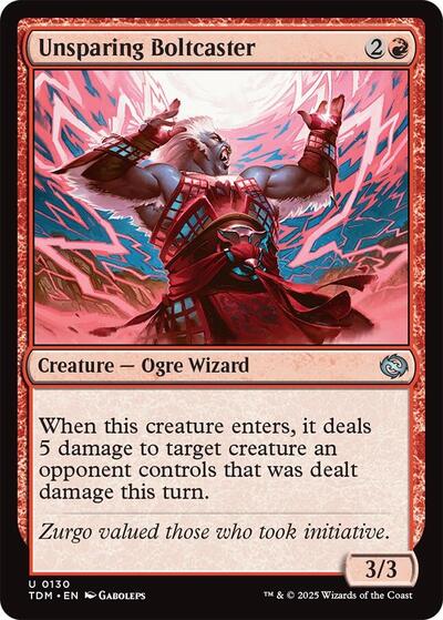Unsparing Boltcaster (Tarkir: Dragonstorm) Near Mint - Nick Nack's Full Frontal Attack