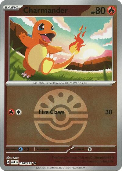 Charmander (Quick Ball) (ME: Ascended Heroes) Near Mint Reverse Holofoil
