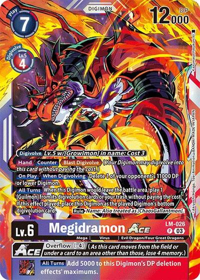 Megidramon ACE (Special Limited Set) Near Mint Foil - Nick Nack's Full Frontal Attack