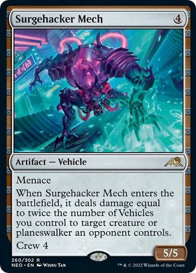 Surgehacker Mech (Kamigawa: Neon Dynasty) Near Mint - Nick Nack's Full Frontal Attack