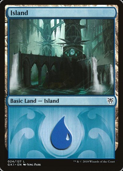 Island (24) (Guilds of Ravnica: Guild Kits) Near Mint - Nick Nack's Full Frontal Attack