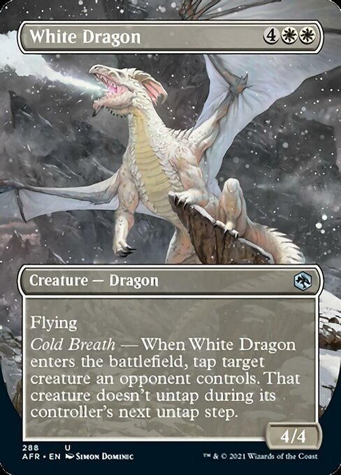 White Dragon (Borderless) (Adventures in the Forgotten Realms) Near Mint - Nick Nack's Full Frontal Attack
