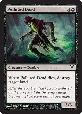 Polluted Dead (Avacyn Restored) Light Play