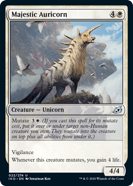 Majestic Auricorn (Ikoria: Lair of Behemoths) Near Mint - Nick Nack's Full Frontal Attack
