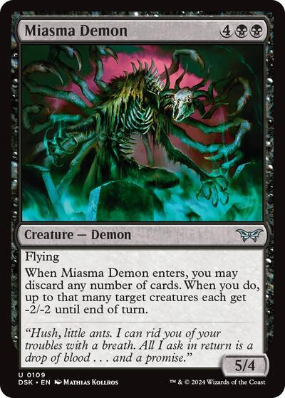 Miasma Demon (Duskmourn: House of Horror) Near Mint - Nick Nack's Full Frontal Attack