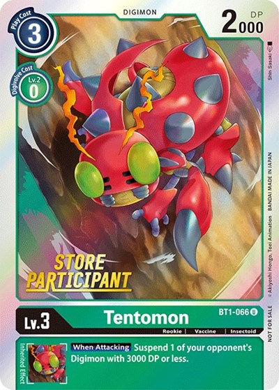 Tentomon BT1-066 (Store Participant) (Release Special Booster) Near Mint Foil
