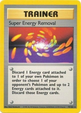 Super Energy Removal (Base Set) Medium Play