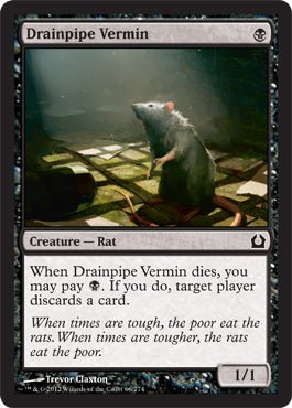 Drainpipe Vermin (Return to Ravnica) Near Mint - Nick Nack's Full Frontal Attack