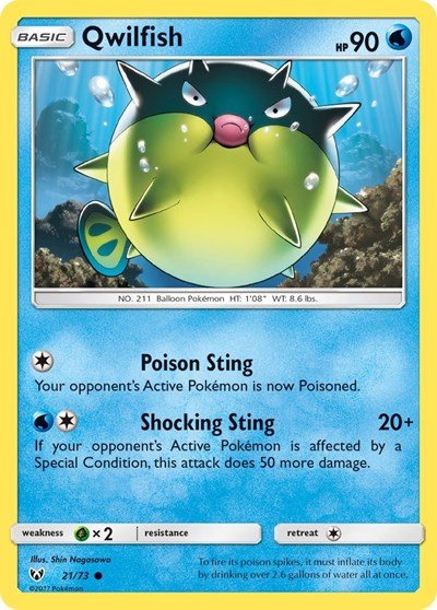 Qwilfish (Shining Legends) Near Mint - Nick Nack's Full Frontal Attack
