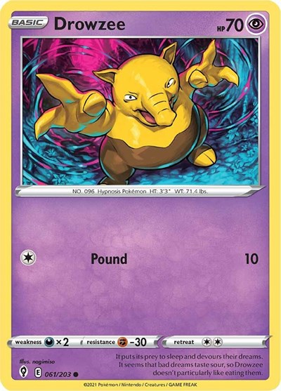 Drowzee (SWSH07: Evolving Skies) Near Mint