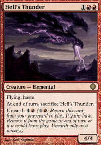 Hell's Thunder (Shards of Alara) Medium Play Foil - Nick Nack's Full Frontal Attack