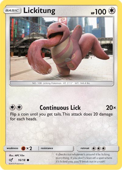 Lickitung (Holo Common) (Detective Pikachu) Near Mint Holofoil - Nick Nack's Full Frontal Attack