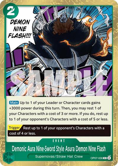 Demonic Aura Nine - Sword Style Asura Demon Nine Flash (500 Years in the Future) Near Mint Foil - Nick Nack's Full Frontal Attack