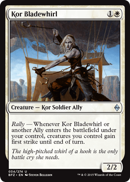Kor Bladewhirl (Battle for Zendikar) Near Mint - Nick Nack's Full Frontal Attack