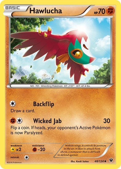 Hawlucha (XY - Fates Collide) Light Play - Nick Nack's Full Frontal Attack