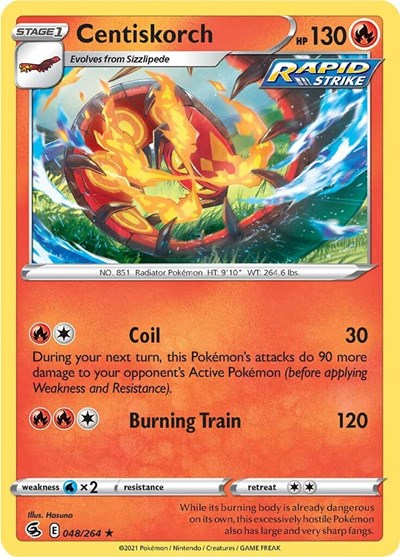 Centiskorch (48) (SWSH08: Fusion Strike) Near Mint