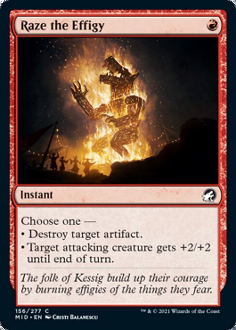 Raze the Effigy (Innistrad: Midnight Hunt) Near Mint - Nick Nack's Full Frontal Attack