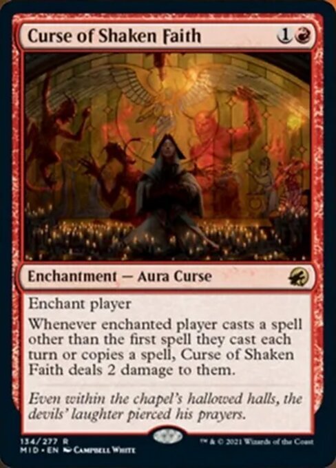 Curse of Shaken Faith (Innistrad: Midnight Hunt) Near Mint - Nick Nack's Full Frontal Attack