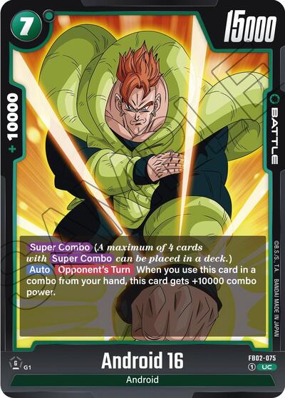 Android 16 (Blazing Aura) Near Mint - Nick Nack's Full Frontal Attack